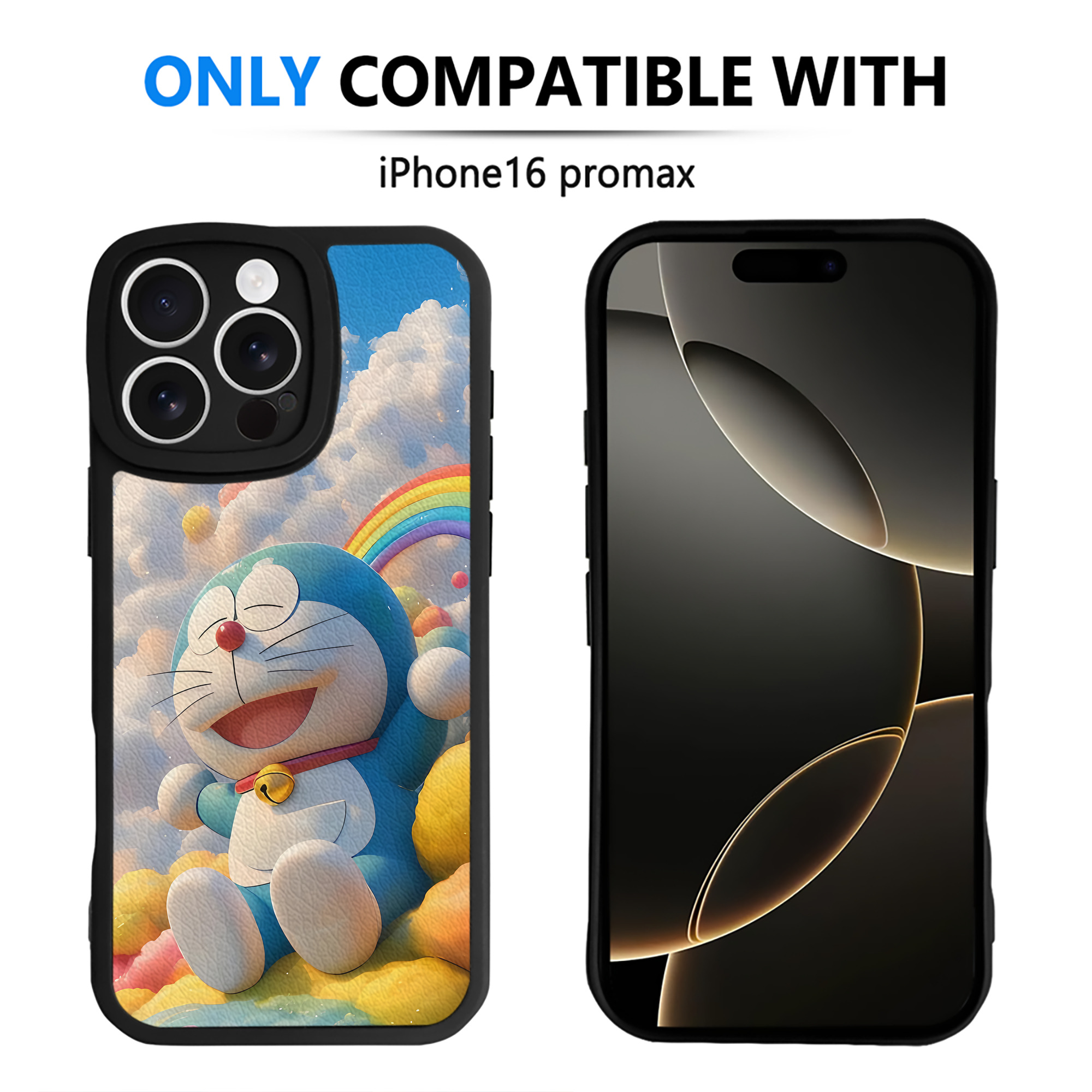 （画像用） ドラえもん Doraemon 【iPhone 16シリーズ対応】シリコンスマホケース（レザー調） 材質：シリコン